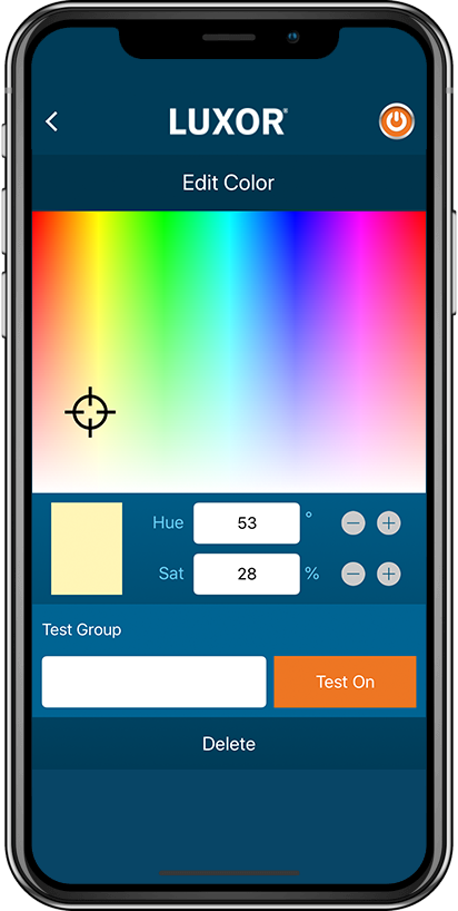 Luxor App Colors Screen